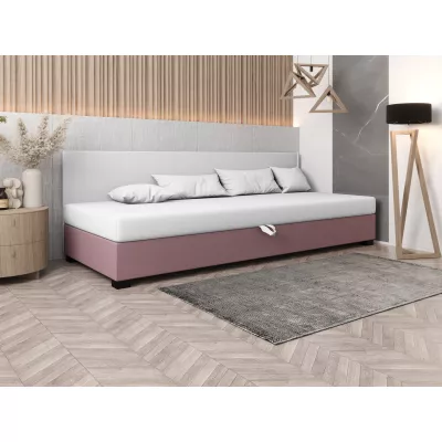 Čalúnená posteľ 90x195 HEIDI BIZ 1 - ružová / biela