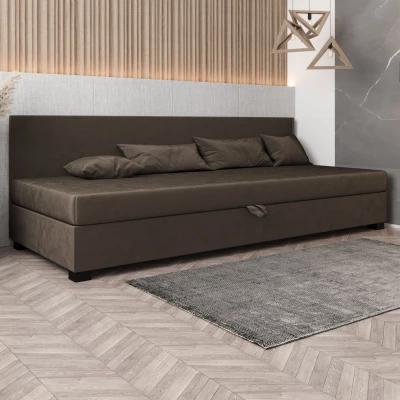Čalúnená posteľ 100x195 HEIDI BIZ 1 - tmavo hnedá