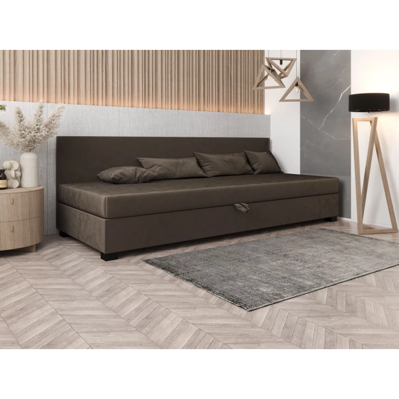 Čalúnená posteľ 120x195 HEIDI BIZ 1 - tmavo hnedá