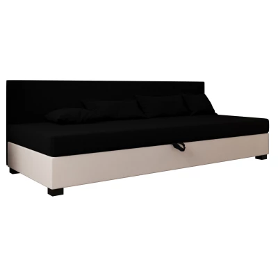 Čalúnená posteľ 80x195 HEIDI BIZ 2 - čierna / ecru