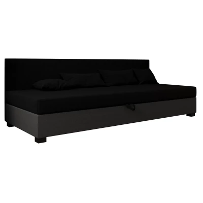 Čalúnená posteľ 120x195 HEIDI BIZ 2 - čierna / šedá