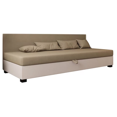 Čalúnená posteľ 120x195 HEIDI BIZ 2 - hnedá / ecru