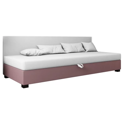 Čalúnená posteľ 90x195 HEIDI BIZ 2 - ružová / biela