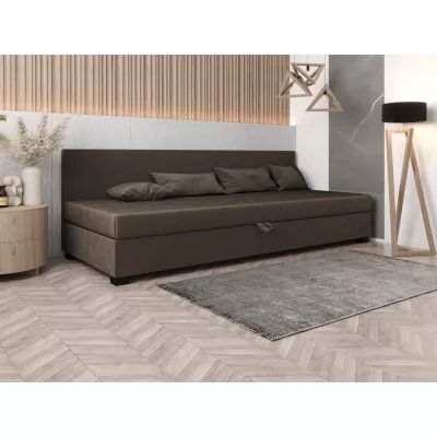Čalúnená posteľ 120x195 HEIDI BIZ 2 - tmavo hnedá