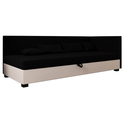 Čalúnená posteľ 120x195 HEIDI PLUS 1 - čierna / ecru