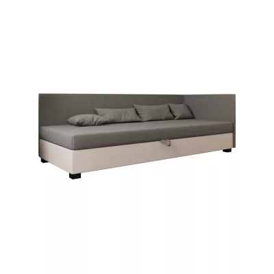 Čalúnená posteľ 100x195 HEIDI PLUS 1 - svetlo šedá / ecru