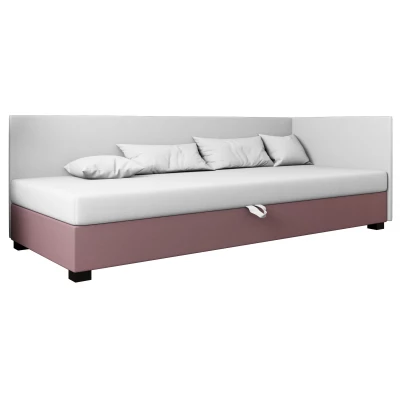 Čalúnená posteľ 80x195 HEIDI PLUS 1 - ružová / biela