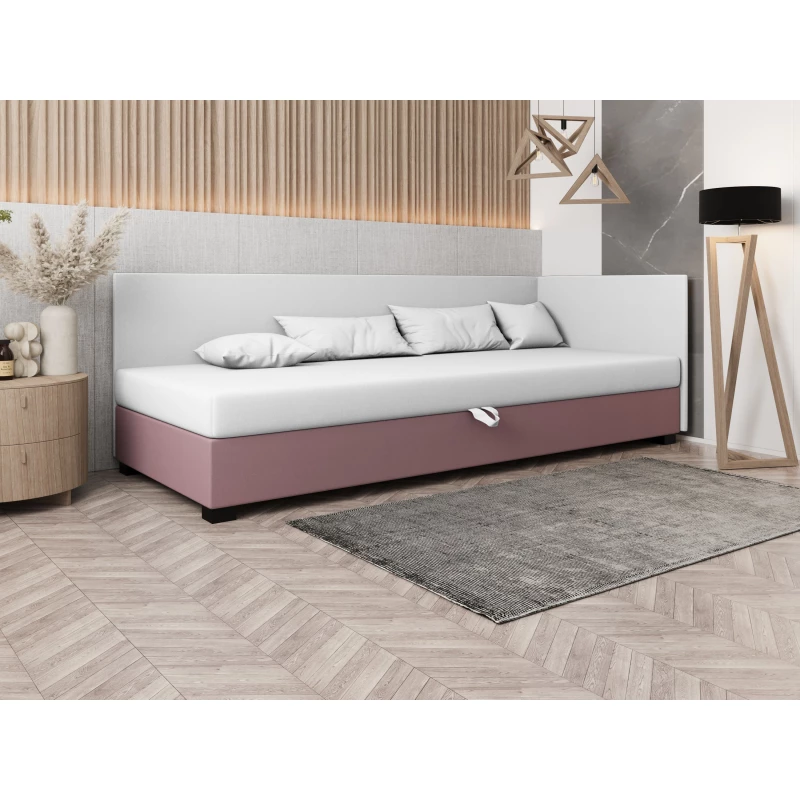 Čalúnená posteľ 80x195 HEIDI PLUS 1 - ružová / biela