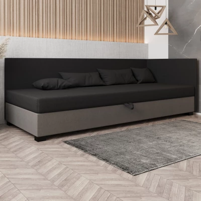 Čalúnená posteľ 80x195 HEIDI PLUS 2 - šedá / svetlo šedá