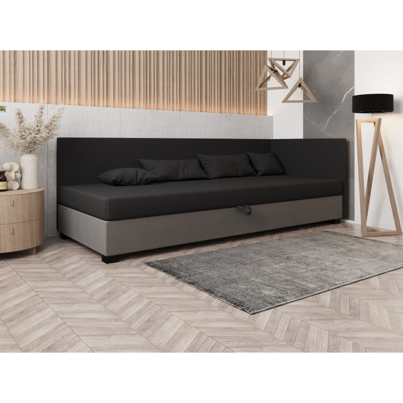 Čalúnená posteľ 100x195 HEIDI PLUS 2 - šedá / svetlo šedá