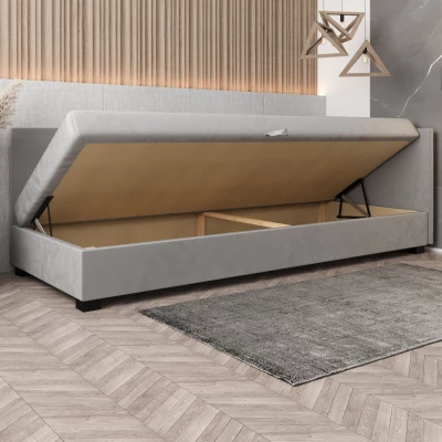 Čalúnená posteľ 80x195 HEIDI PLUS 2 - hnedá / ecru