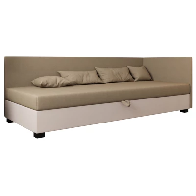 Čalúnená posteľ 80x195 HEIDI PLUS 2 - hnedá / ecru