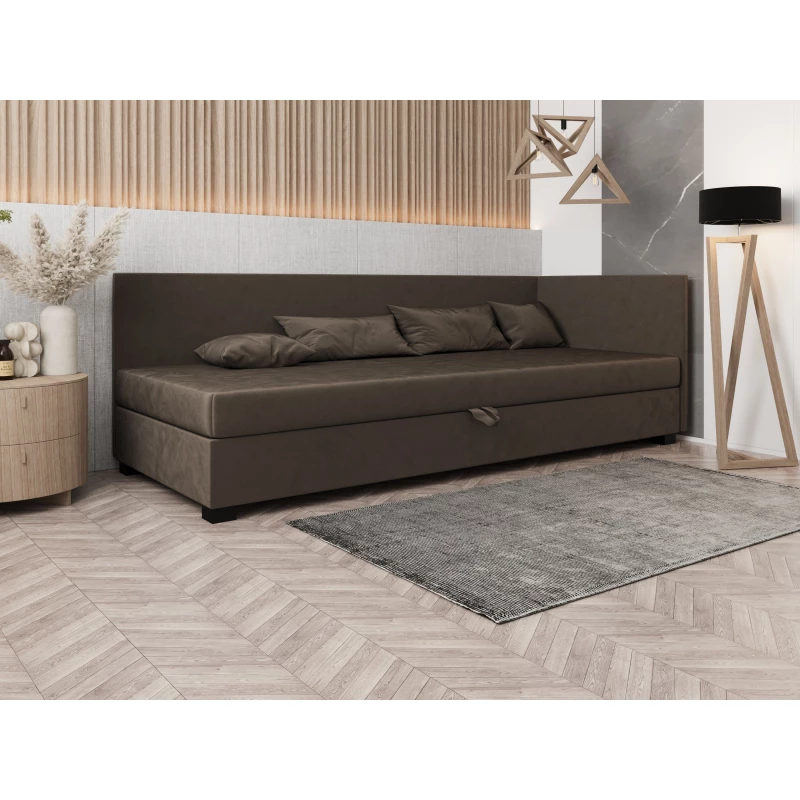 Čalúnená posteľ 100x195 HEIDI PLUS 2 - tmavo hnedá