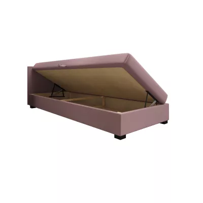 Čalúnená jednolôžková posteľ 90x195 ARIADNA 1 - čierna / ecru