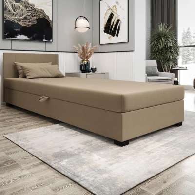 Čalúnená jednolôžková posteľ 100x195 ARIADNA 1 - hnedá