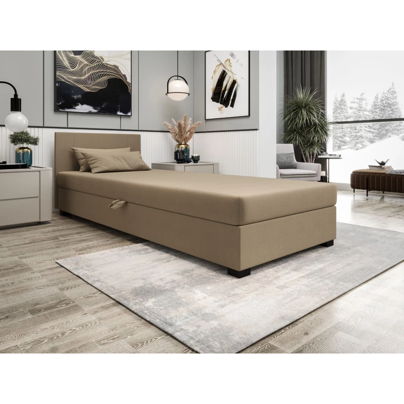 Čalúnená jednolôžková posteľ 100x195 ARIADNA 1 - hnedá