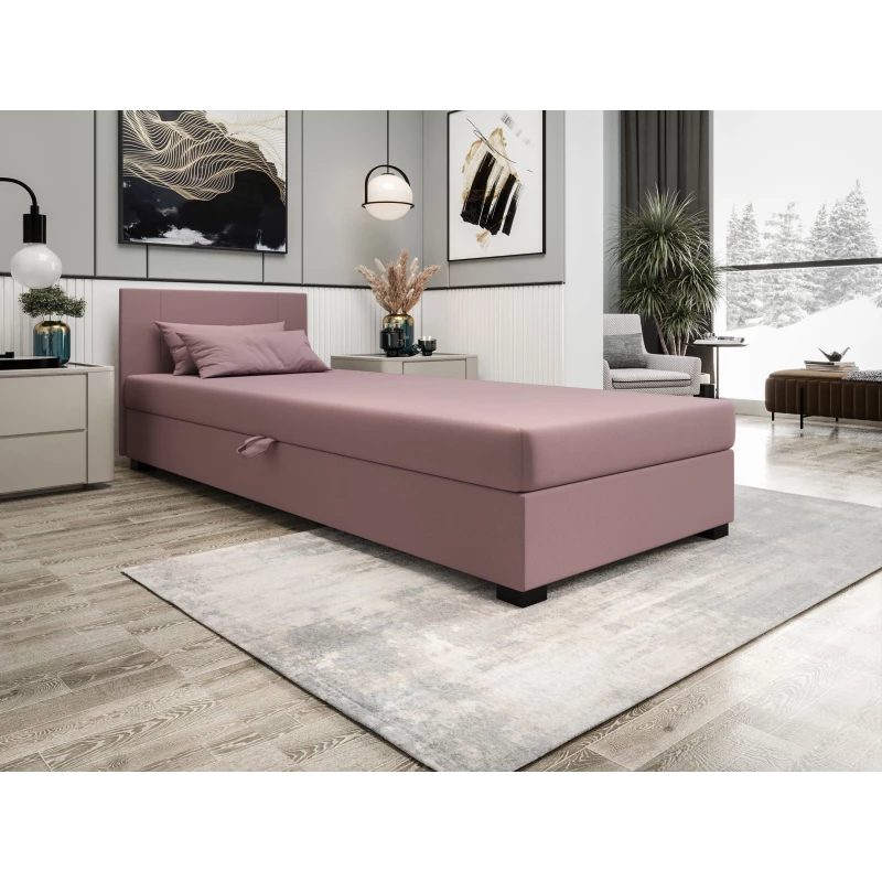 Čalúnená jednolôžková posteľ 80x195 ARIADNA 1 - ružová