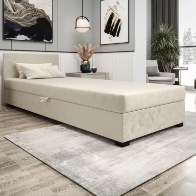 Čalúnená jednolôžková posteľ 100x195 ARIADNA 1 - ecru