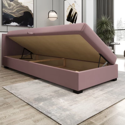 Čalúnená jednolôžková posteľ 120x195 ARIADNA 1 - tmavo hnedá