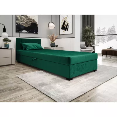 Čalúnená jednolôžková posteľ 80x195 ARIADNA 1 - zelená