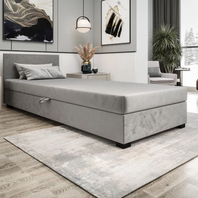 Čalúnená jednolôžková posteľ 80x195 ARIADNA 1 - svetlo šedá