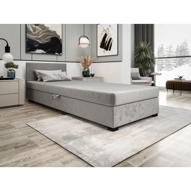 Čalúnená jednolôžková posteľ 120x195 ARIADNA 1 - svetlo šedá