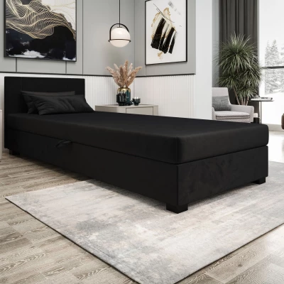 Čalúnená jednolôžková posteľ 110x195 ARIADNA 1 - grafitová