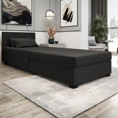 Čalúnená jednolôžková posteľ 110x195 ARIADNA 2 - šedá