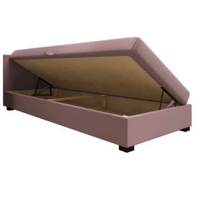 Čalúnená jednolôžková posteľ 110x195 ARIADNA 2 - čierna