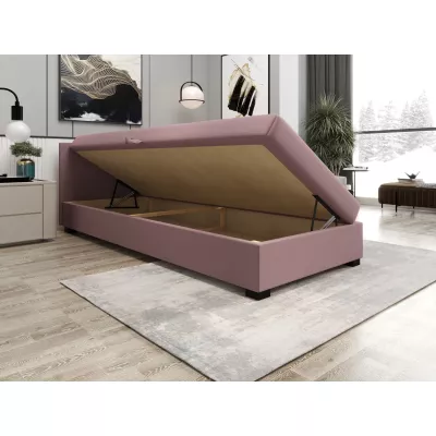 Čalúnená jednolôžková posteľ 80x195 ARIADNA 2 - hnedá / ecru