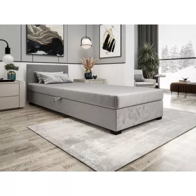 Čalúnená jednolôžková posteľ 90x195 ARIADNA 2 - svetlo šedá