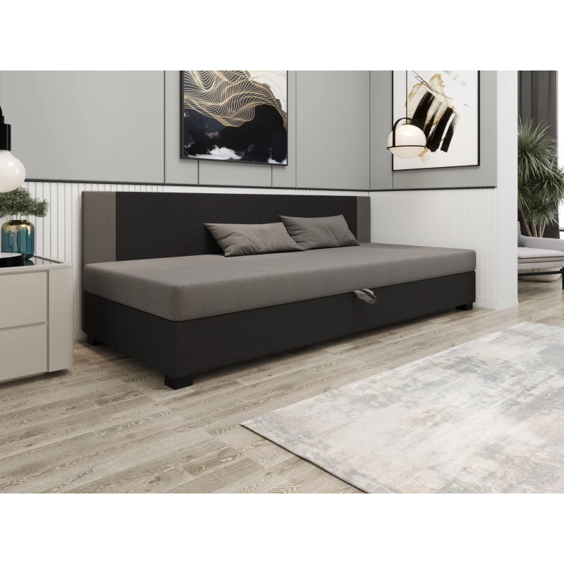 Čalúnená jednolôžková posteľ 100x195 ARIADNA BIZ 1 - šedá / svetlo šedá