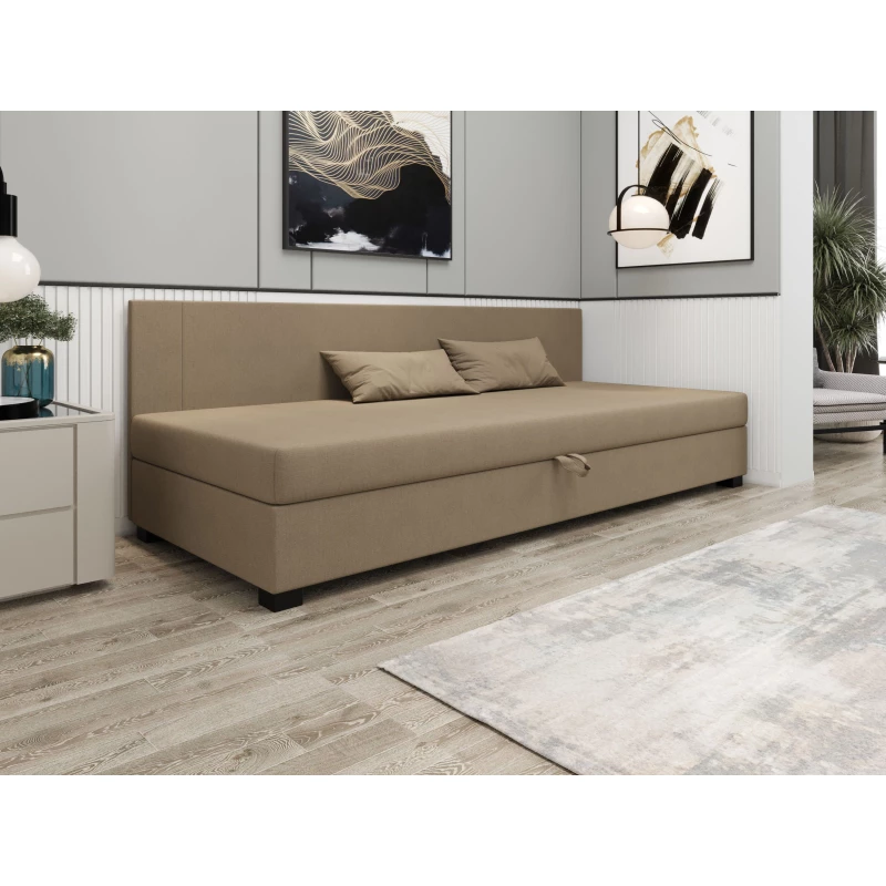 Čalúnená jednolôžková posteľ 90x195 ARIADNA BIZ 1 - hnedá