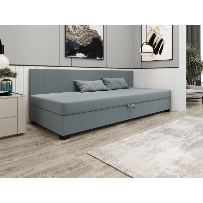 Čalúnená jednolôžková posteľ 80x195 ARIADNA BIZ 1 - modrošedá