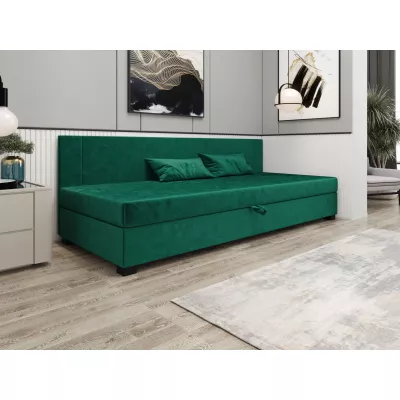 Čalúnená jednolôžková posteľ 80x195 ARIADNA BIZ 1 - zelená
