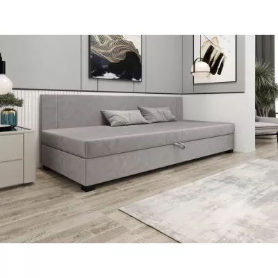 Čalúnená jednolôžková posteľ 90x195 ARIADNA BIZ 1 - svetlo šedá