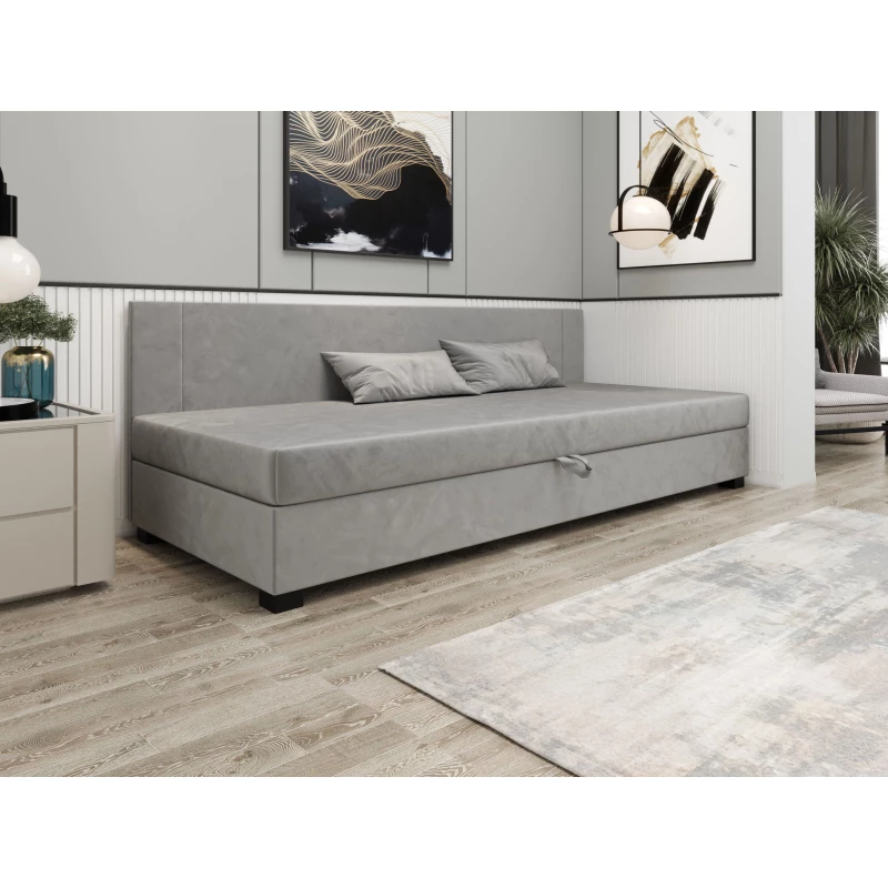 Čalúnená jednolôžková posteľ 120x195 ARIADNA BIZ 1 - svetlo šedá