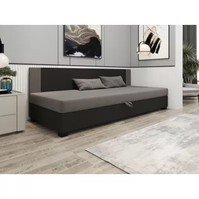 Čalúnená jednolôžková posteľ 90x195 ARIADNA BIZ 2 - šedá / svetlo šedá