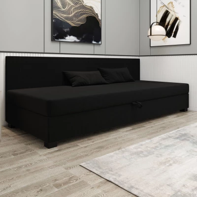 Čalúnená jednolôžková posteľ 90x195 ARIADNA BIZ 2 - čierna