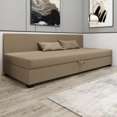 Čalúnená jednolôžková posteľ 100x195 ARIADNA BIZ 2 - hnedá