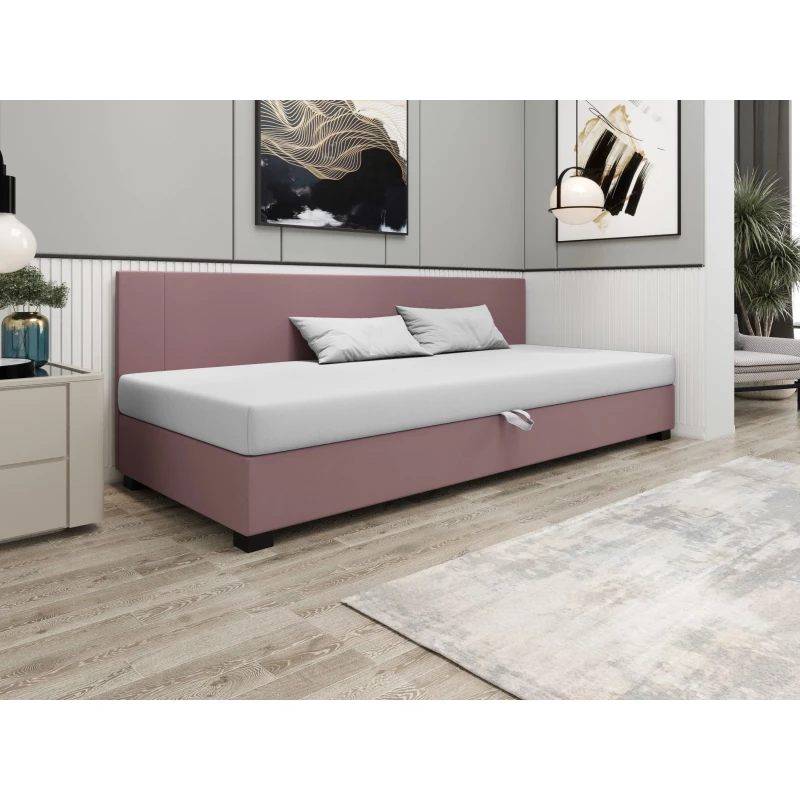 Čalúnená jednolôžková posteľ 80x195 ARIADNA BIZ 2 - ružová / biela