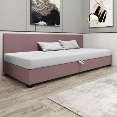 Čalúnená jednolôžková posteľ 90x195 ARIADNA BIZ 2 - ružová / biela
