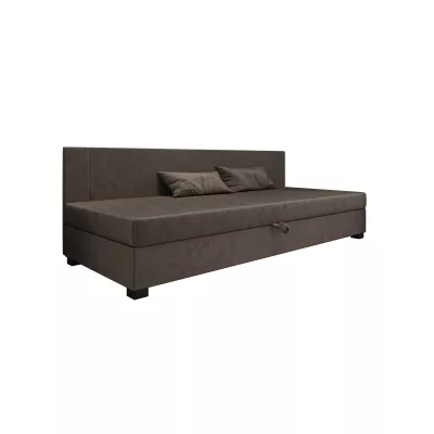 Čalúnená jednolôžková posteľ 120x195 ARIADNA BIZ 2 - tmavo hnedá