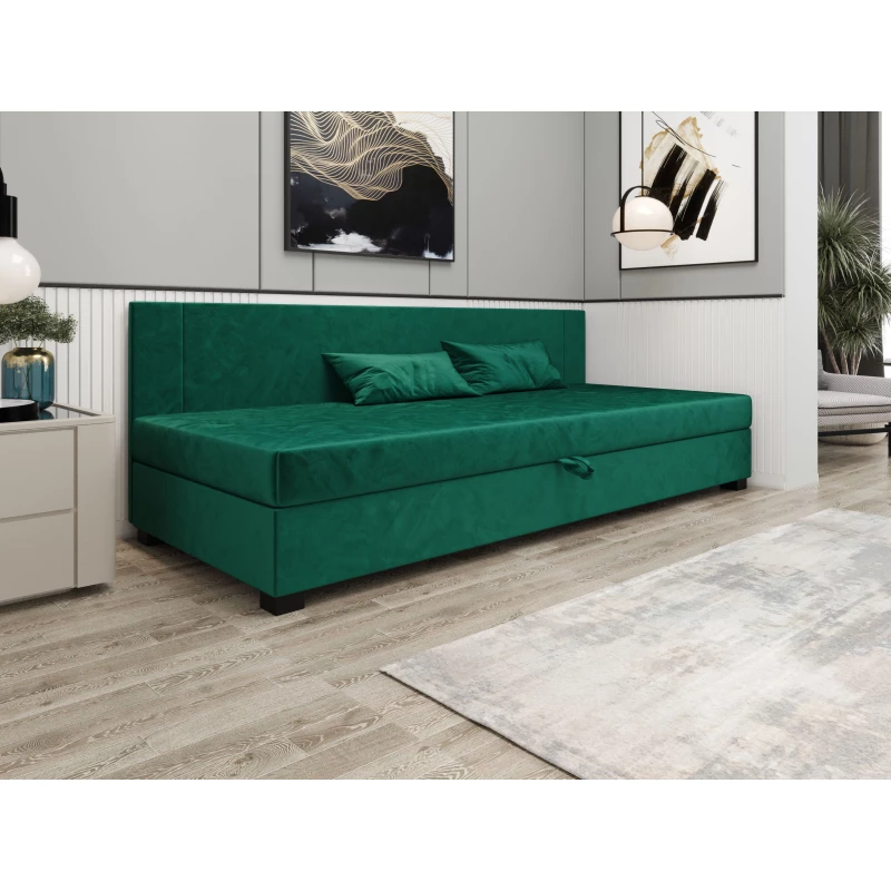 Čalúnená jednolôžková posteľ 80x195 ARIADNA BIZ 2 - zelená
