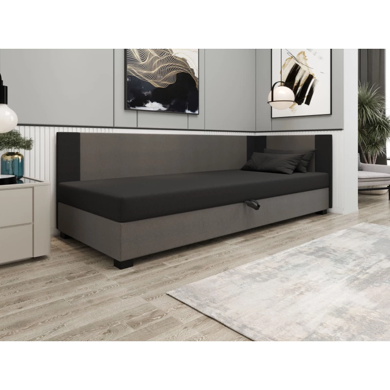 Čalúnená jednolôžková posteľ 80x195 ARIADNA PLUS 1 - šedá / svetlo šedá