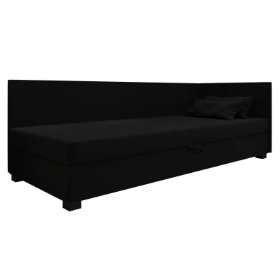 Čalúnená jednolôžková posteľ 80x195 ARIADNA PLUS 1 - čierna