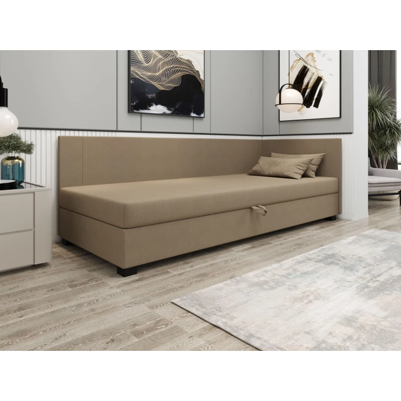 Čalúnená jednolôžková posteľ 80x195 ARIADNA PLUS 1 - hnedá