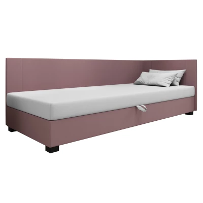 Čalúnená jednolôžková posteľ 100x195 ARIADNA PLUS 1 - ružová / biela