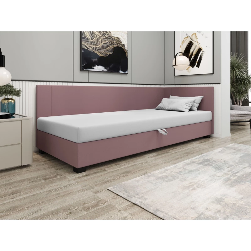 Čalúnená jednolôžková posteľ 100x195 ARIADNA PLUS 1 - ružová / biela
