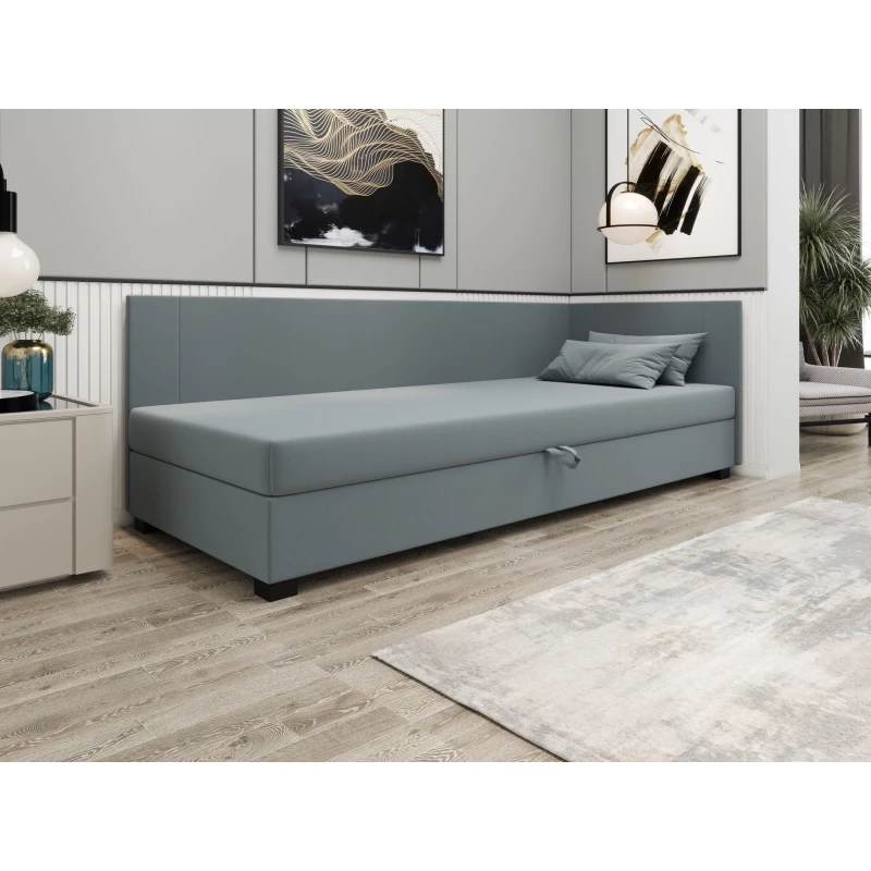 Čalúnená jednolôžková posteľ 90x195 ARIADNA PLUS 1 - modrošedá